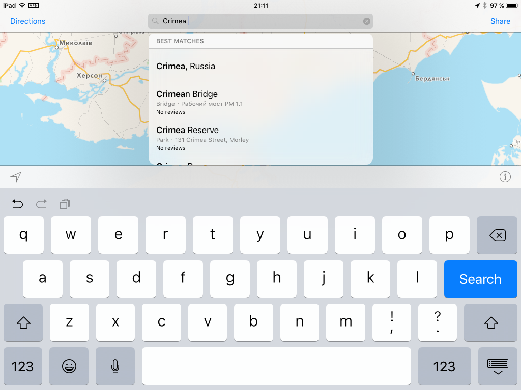 Apple’s Crimea map, two months later